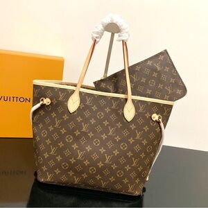 Louis Vuitton Neverfull MM Monogram Beige